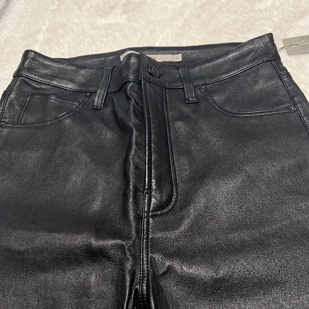 Hudson Black Lambskin Jeans